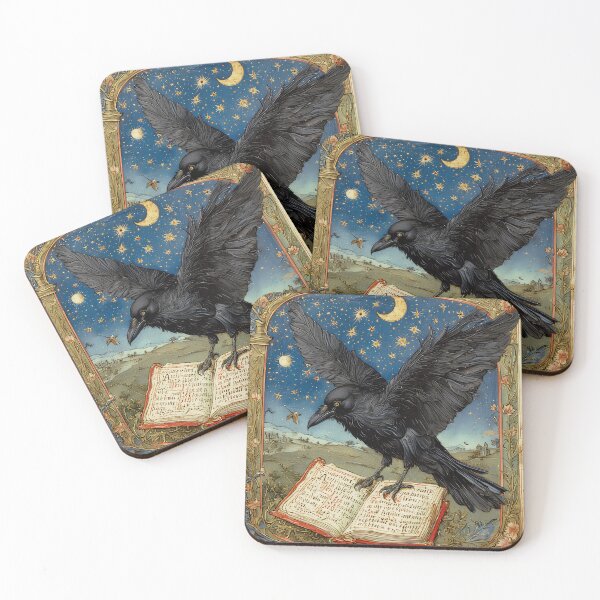 Item preview, The black raven with an ancient book. designed and sold by Natalia-Vlad.