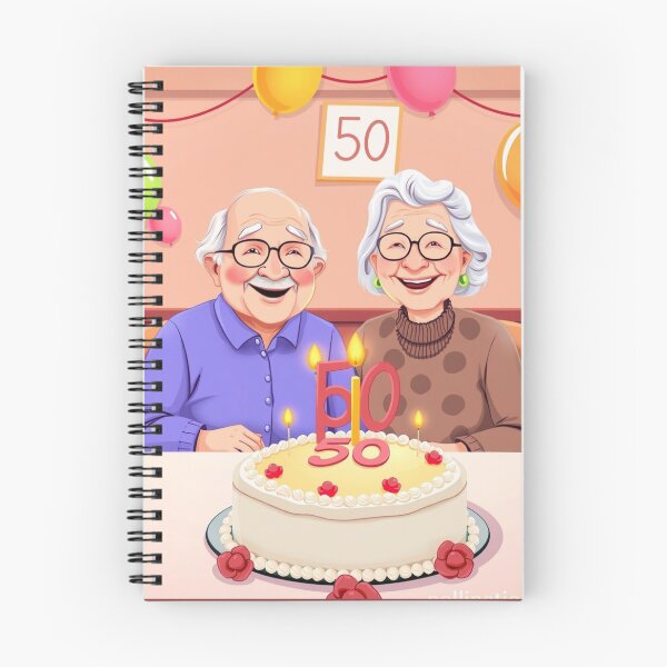 Item preview, 50 Ans d’Amour – Joyeuse Célébration d’un Couple Âgé. 50 Years of Love – Joyful Elderly Couple Anniversary Celebration designed and sold by Drawingshirts.