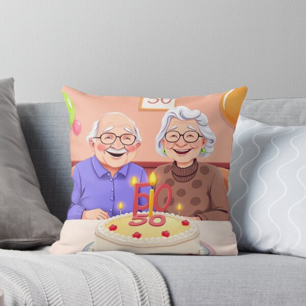 Item preview, 50 Ans d’Amour – Joyeuse Célébration d’un Couple Âgé. 50 ans d'amour – Célébration joyeuse de l'anniversaire d'un couple de personnes âgées designed and sold by Drawingshirts.