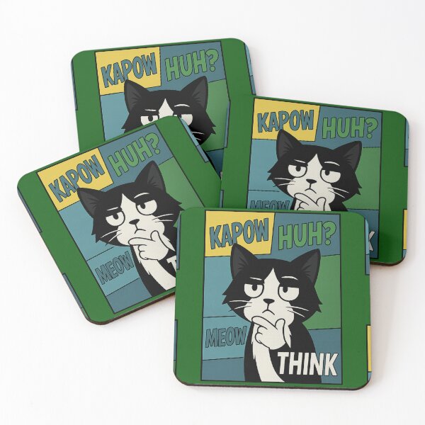 Item preview, Thoughtful Cat Pop Art Style / Thoughtful Comic Cat designed and sold by Idelab-11.