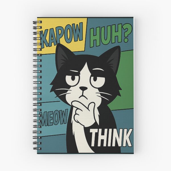 Item preview, Thoughtful Cat Pop Art Style / Thoughtful Comic Cat designed and sold by Idelab-11.
