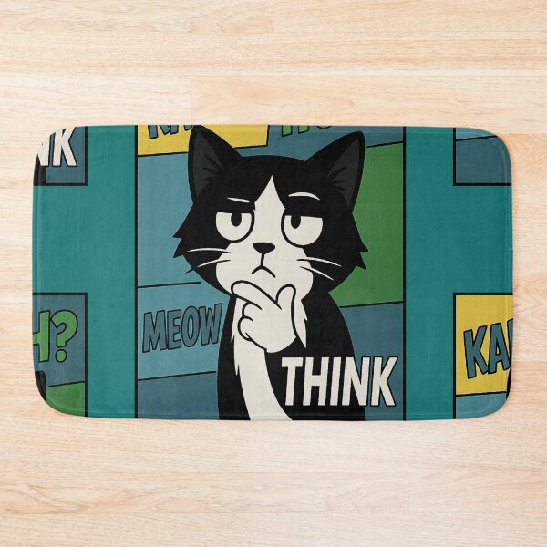 Item preview, Thoughtful Cat Pop Art Style / Thoughtful Comic Cat designed and sold by Idelab-11.