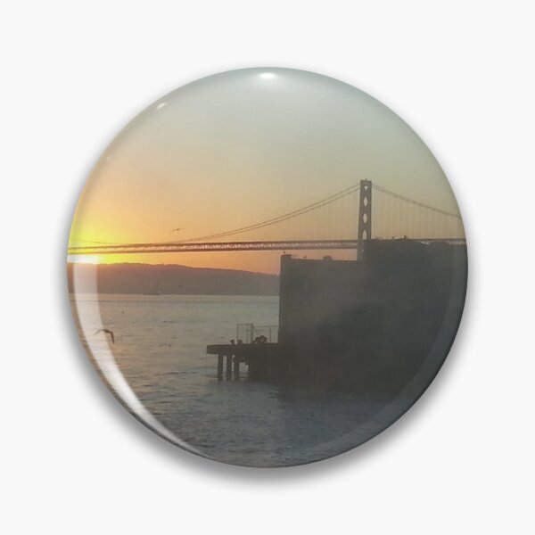 Item preview, sunset over golden gate through ship window designed and sold by MarijaArt.