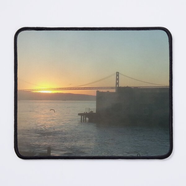 Item preview, sunset over golden gate through ship window designed and sold by MarijaArt.