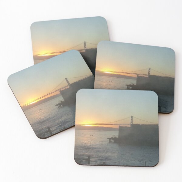 Item preview, sunset over golden gate through ship window designed and sold by MarijaArt.