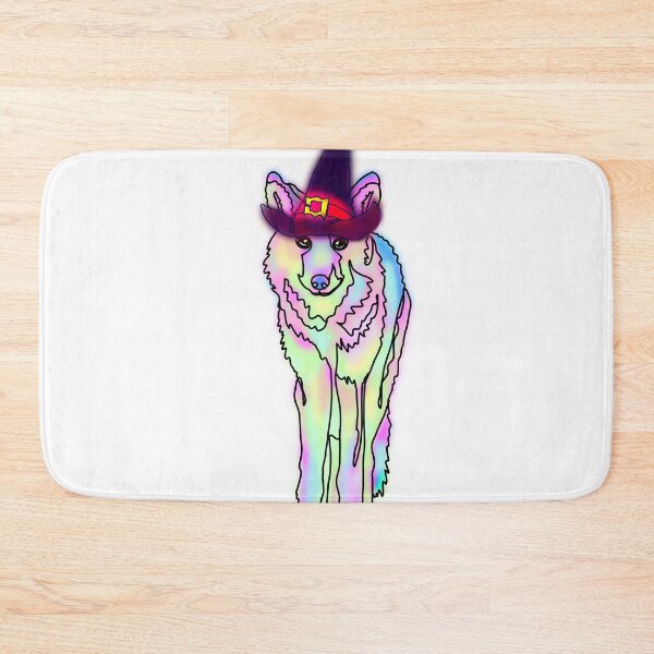 Item preview, Pastel Wolf Wearing a Witch Hat – animalzinhats designed and sold by Ashley’sAnimalz.