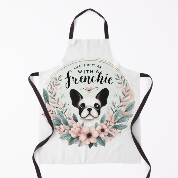 Item preview, Life is Better With a Frenchie – Boho Style French Bulldog Floral Quote Design designed and sold by dogslover22.