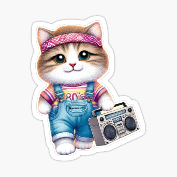 Item preview, Boombox Kitty designed and sold by rmoneeshop.
