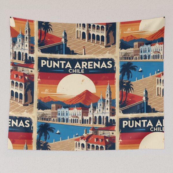 Item preview, Punta Arenas Chile Vintage Travel Tourism designed and sold by TravelersGems.