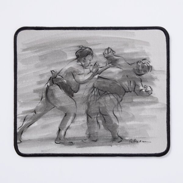 Item preview, Sumo #29 Ink wash painting of sumo wrestlers designed and sold by Rebecca Rees.
