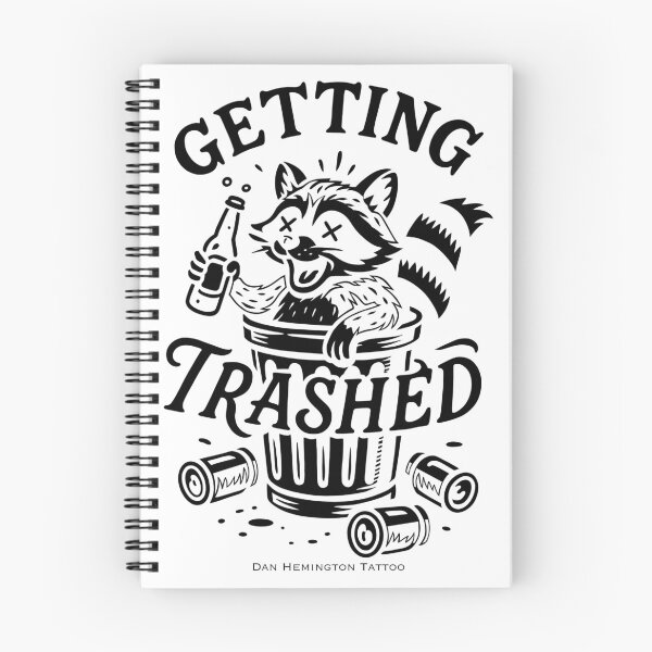 Item preview, Getting trashed drunk racoon designed and sold by DH-Tattoo.