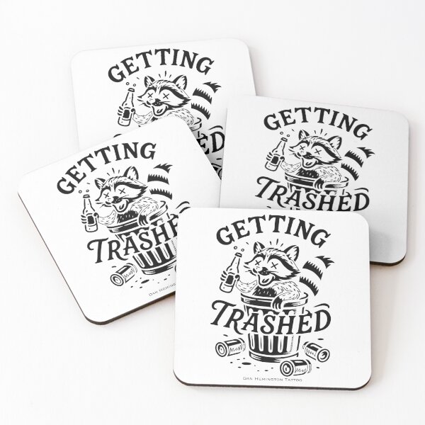 Item preview, Getting trashed drunk racoon designed and sold by DH-Tattoo.