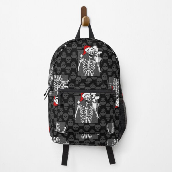 Item preview, goth black christmas skull coffee skeleton red designed and sold by Gossip Rag.