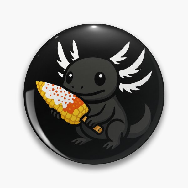Item preview, Axolotl eating a delicious corn cob with mayonnaise and chili powder designed and sold by Beyond-Stickers.