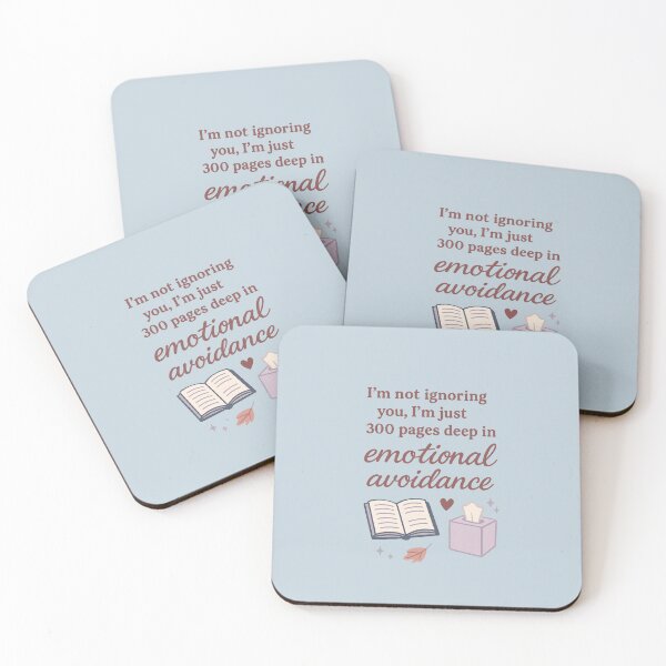 Item preview, 300 Pages Deep Into Emotional Avoidance – Bookish Sticker designed and sold by MentallyToasted.