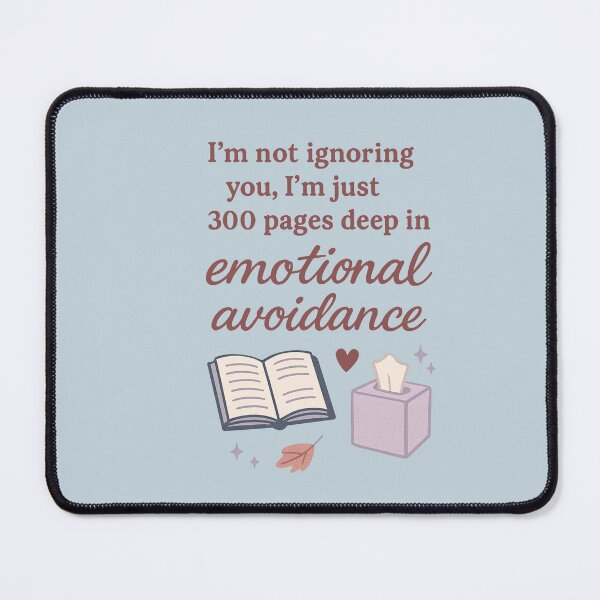 Item preview, 300 Pages Deep Into Emotional Avoidance – Bookish Sticker designed and sold by MentallyToasted.
