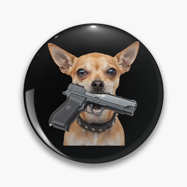 Item preview, Chihuahua with Gun designed and sold by TeeARTHY.