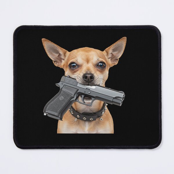 Item preview, Chihuahua with Gun designed and sold by TeeARTHY.