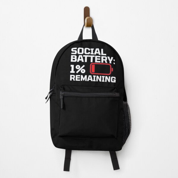 Item preview, Social Battery 1% Remaining, Funny Graphic, minimalist design designed and sold by EazyStyles.