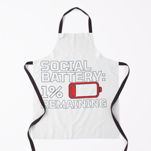 Item preview, Social Battery 1% Remaining, Funny Graphic, minimalist design designed and sold by EazyStyles.