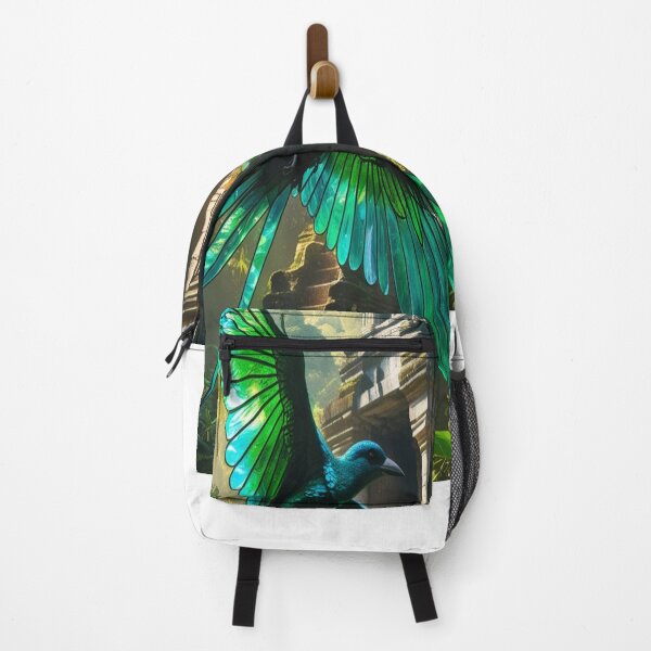 Item preview, Stained Glass Bird Over Ancient Amazon Temple designed and sold by Max Store.