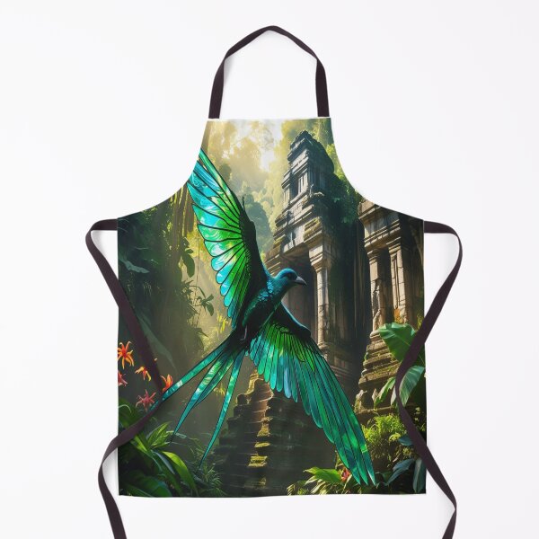 Item preview, Stained Glass Bird Over Ancient Amazon Temple designed and sold by Max Store.