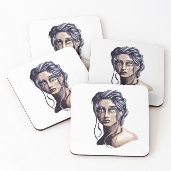 Item preview, Portrait of a Blue Haired Woman designed and sold by DollyNight.