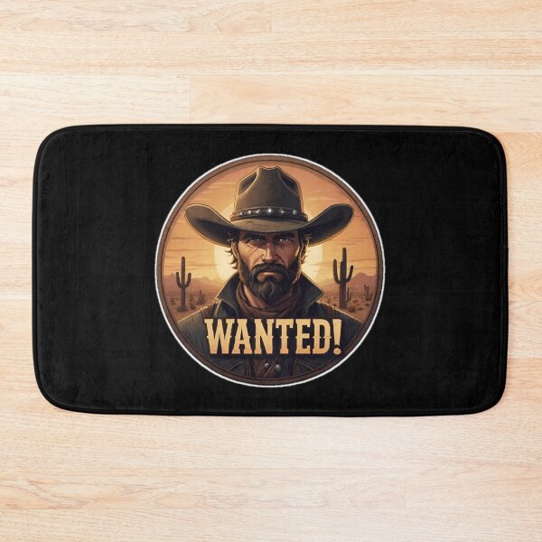 Item preview, Western fantasy portrait with a wanted man with a large "WANTED!". designed and sold by Giulivo Store Graphic.