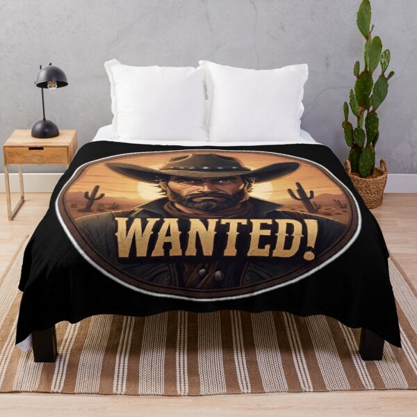 Item preview, Western fantasy portrait with a wanted man with a large "WANTED!". designed and sold by Giulivo Store Graphic.