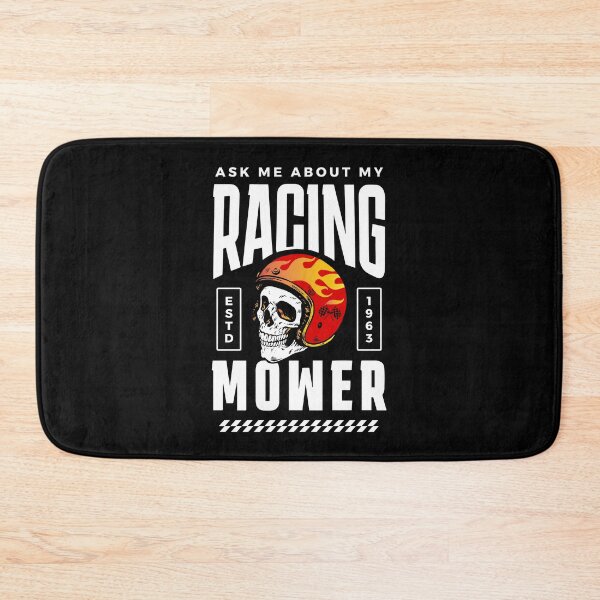 Item preview, Ask Me About My Racing Mower - White Text - Lawn Mower Racing designed and sold by RaceDayRags.