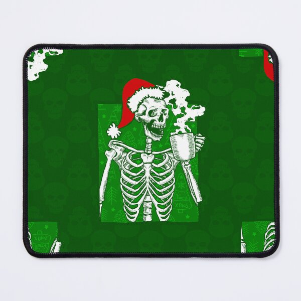 Item preview, goth green christmas skull coffee skeleton red designed and sold by Gossip Rag.