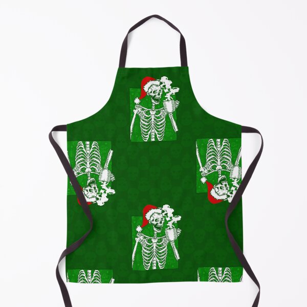 Item preview, goth green christmas skull coffee skeleton red designed and sold by Gossip Rag.