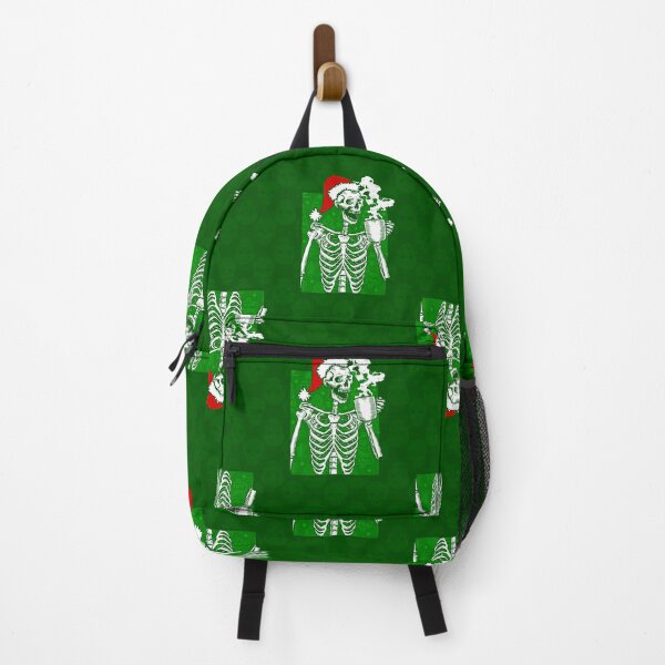 Item preview, goth green christmas skull coffee skeleton red designed and sold by Gossip Rag.