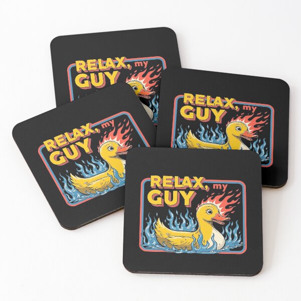Item preview, Relax My Guy Burning Duck Funny Meme Existential Humor designed and sold by Vintagenaut Co..