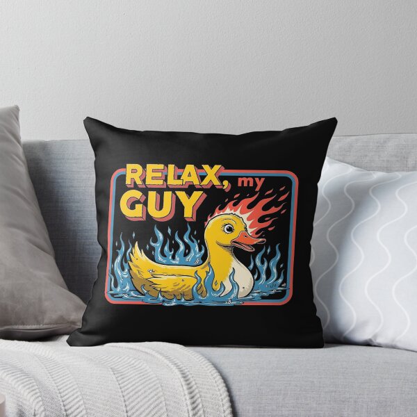 Item preview, Relax My Guy Burning Duck Funny Meme Existential Humor designed and sold by Vintagenaut Co..