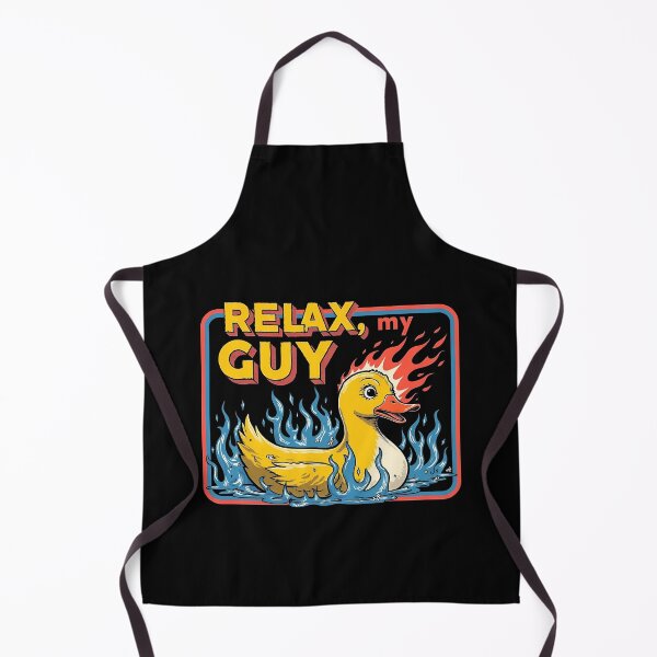 Item preview, Relax My Guy Burning Duck Funny Meme Existential Humor designed and sold by Vintagenaut Co..