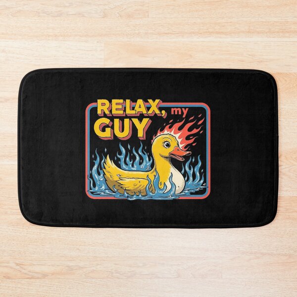 Item preview, Relax My Guy Burning Duck Funny Meme Existential Humor designed and sold by Vintagenaut Co..