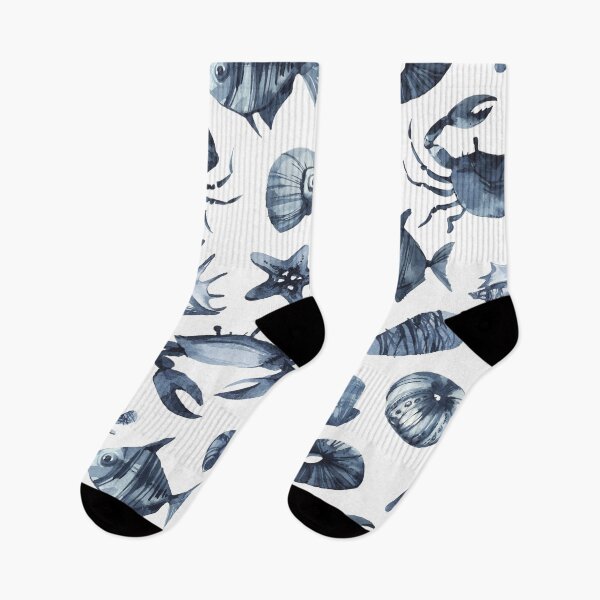 Item preview, Blue Sea Fauna Pattern designed and sold by ALaJosie.