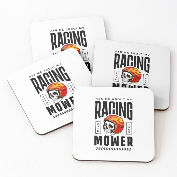 Item preview, Ask Me About My Racing Mower - Black Text - Lawn Mower Racing designed and sold by RaceDayRags.