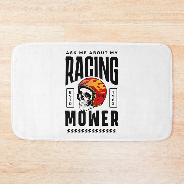Item preview, Ask Me About My Racing Mower - Black Text - Lawn Mower Racing designed and sold by RaceDayRags.