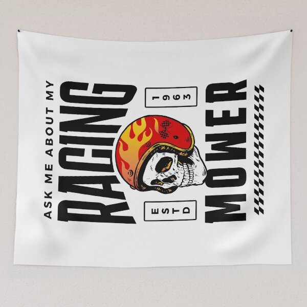 Item preview, Ask Me About My Racing Mower - Black Text - Lawn Mower Racing designed and sold by RaceDayRags.