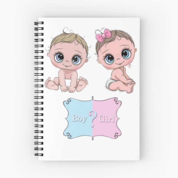 Item preview, Fille ou Garçon ? Illustration Mignonne pour Gender Reveal – Bébé Garçon et Bébé Fille Dessin designed and sold by MeowLoka ⭐⭐⭐⭐.