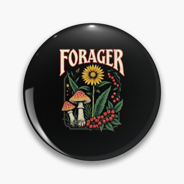 Item preview, Retro Forager Mushroom Botanical Graphic Tee - Nature Art designed and sold by Vintagenaut Co..