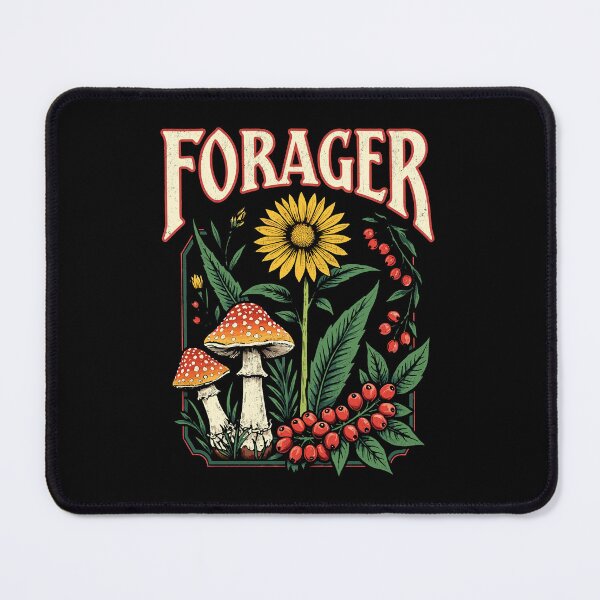 Item preview, Retro Forager Mushroom Botanical Graphic Tee - Nature Art designed and sold by Vintagenaut Co..
