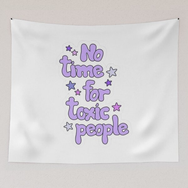 Item preview, No Time for Toxic People" – Citation Positive Aesthetic Violet et Étoiles designed and sold by MeowLoka ⭐⭐⭐⭐.