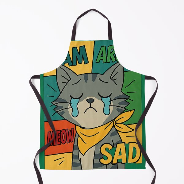 Item preview, Sad Comic Cat Pop Art designed and sold by Idelab-11.