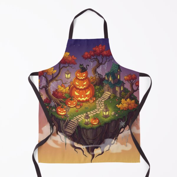 Item preview, Halloween Floating Island - Enchanted Pumpkins & Autumnal Vibe designed and sold by InspireHaven.