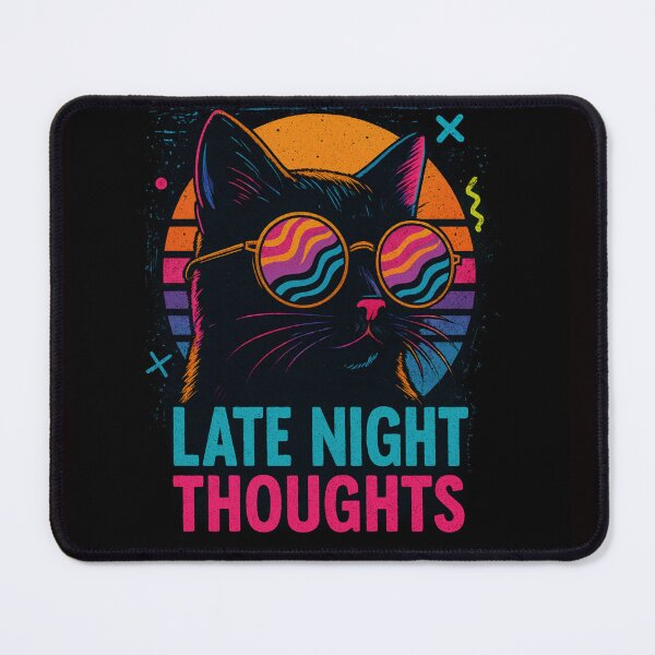 Item preview, Late Night Thougts Cat designed and sold by ARTS KRM.
