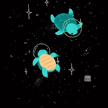 Artwork thumbnail, Space Turtles by TheDesignWork