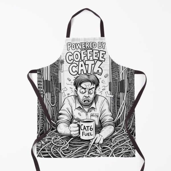 Item preview, Powered by Coffee and Cat6 designed and sold by Uglyandcute.